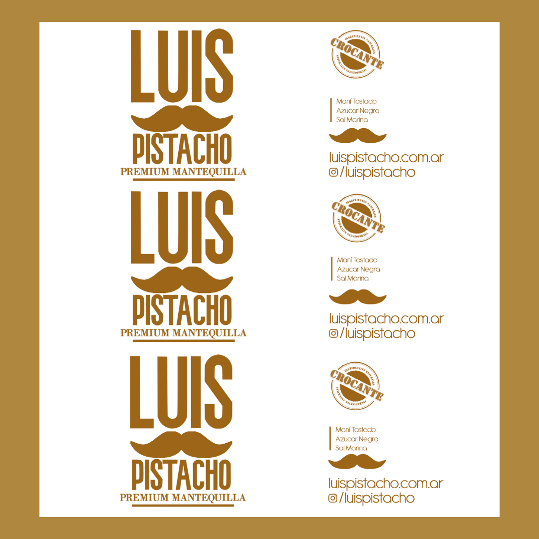 Etiquetas de Luis Pistacho Premium Mantequilla