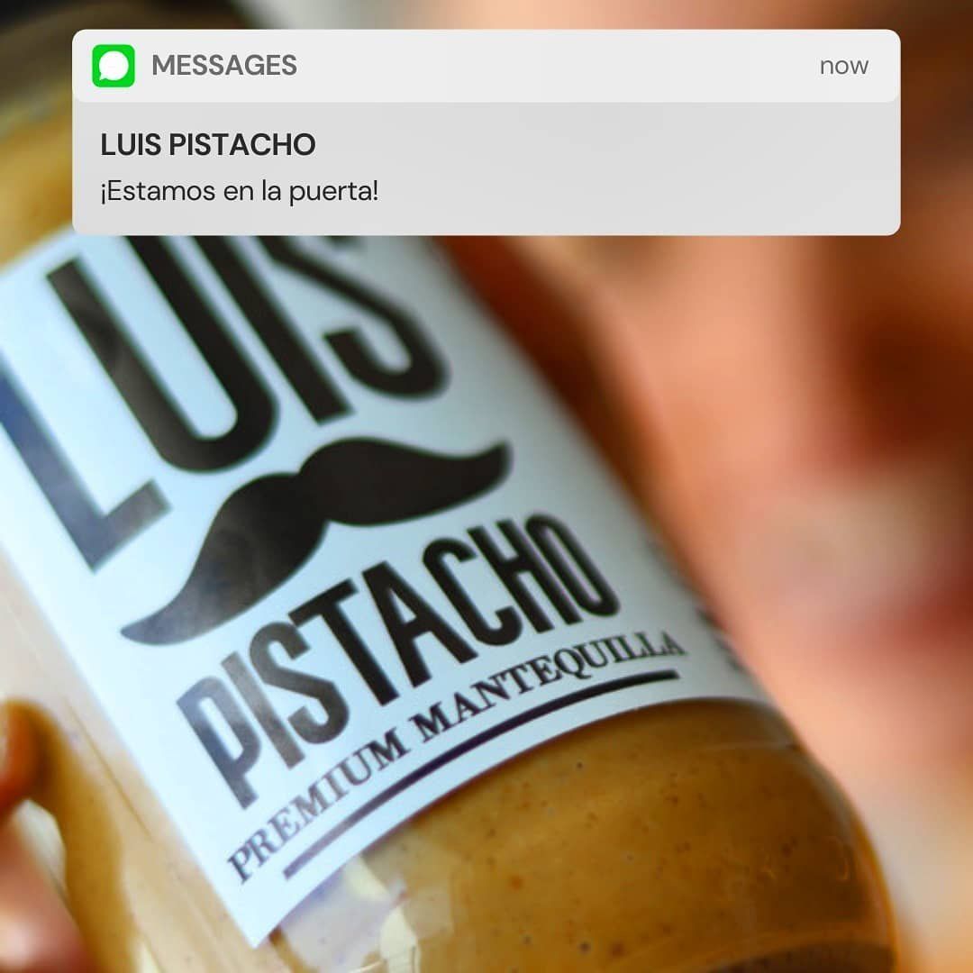 Tarro de Luis Pistacho con notificación de mensaje