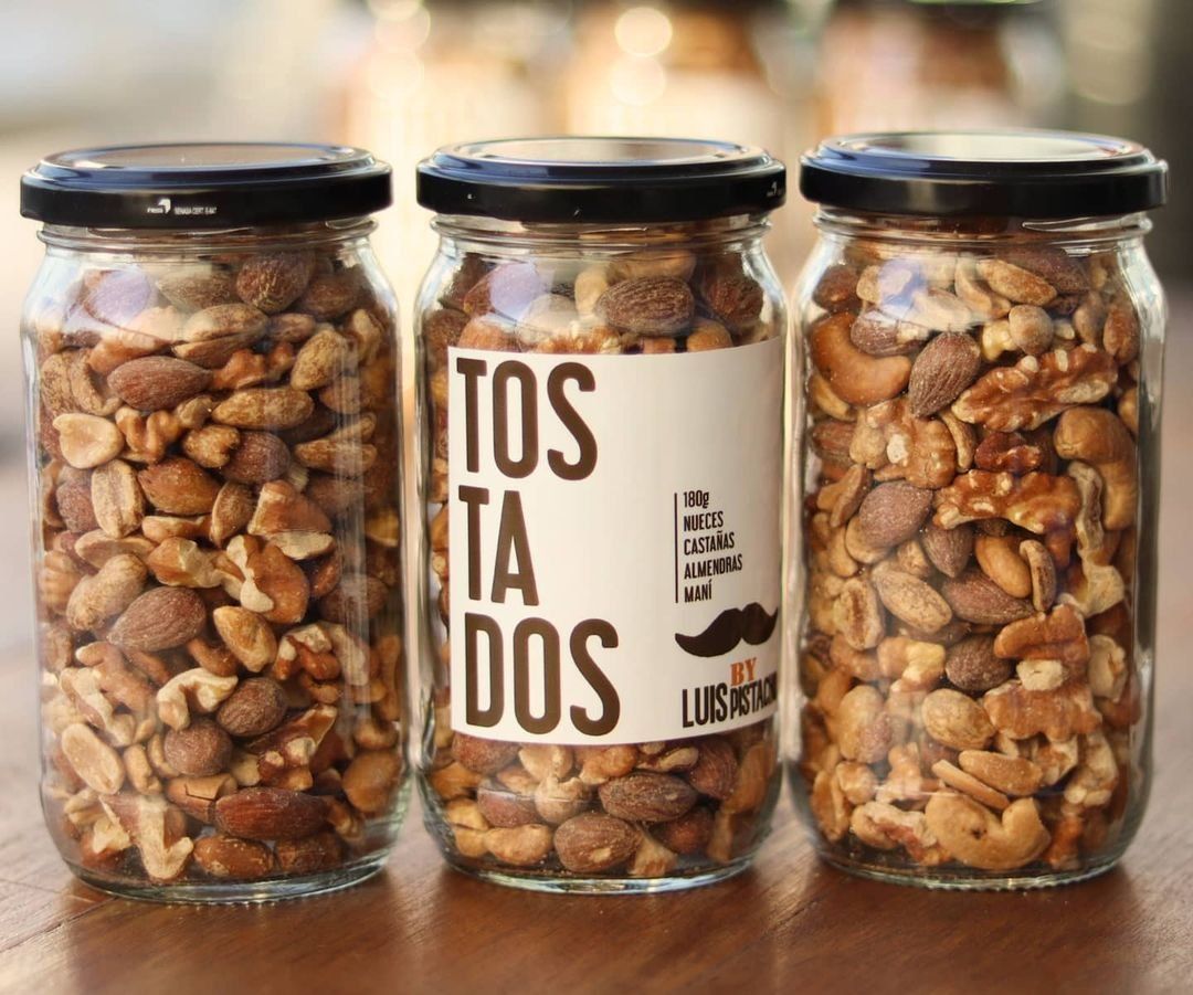 Tres tarros de la línea Tostados