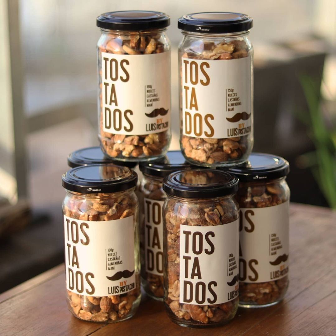Pila de tarros de la línea Tostados